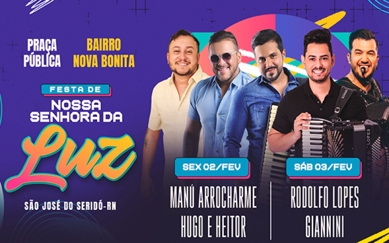 Confira as atrações da festa da padroeira de São José do Seridó 2024