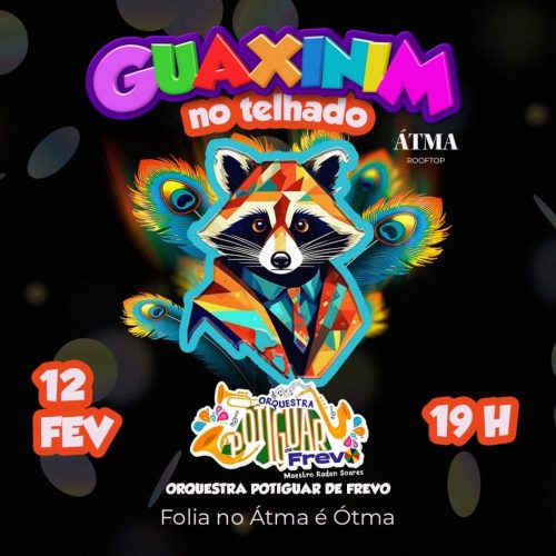 Bloco “Guaxinim no telhado” agita a segunda de carnaval em Ponta Negra