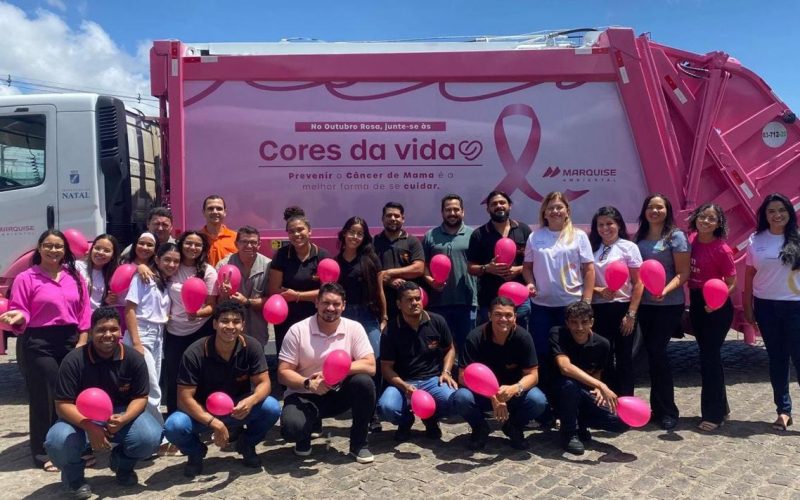 Marquise ambiental participa das campanhas Outubro Rosa e Novembro Azul