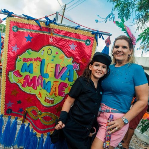 É a vez da criançada: bloquinho Me Leva Mamãe promete última folia de Carnaval para as famílias