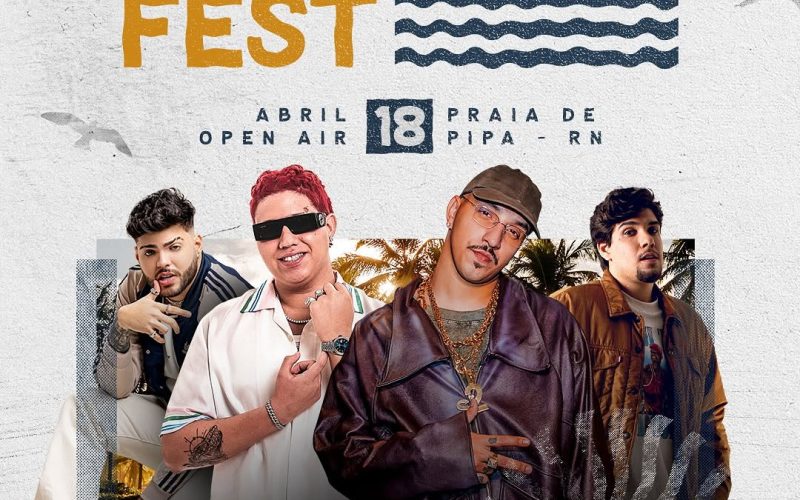 Pipa Music Fest 2025: Praia da Pipa vai receber Wiu, Delacruz, Kadu Martins e Nuzio Medeiros