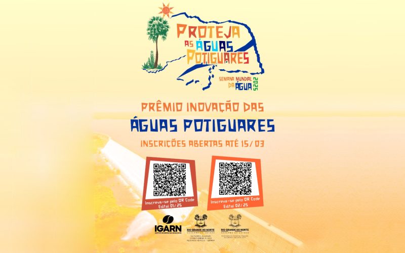 Prêmio Inovação das Águas Potiguares 2025: Inscrições Abertas