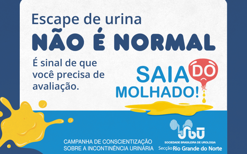 Incontinência urinária: Campanha “Saia do molhado” da SBU-RN alerta sobre tratamento