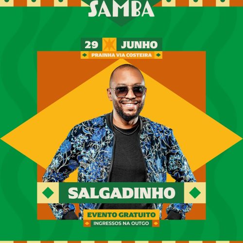 Salgadinho e Pagode do Coxa são atrações confirmadas do Soul Samba, evento gratuito dia 29 na Via Costeira