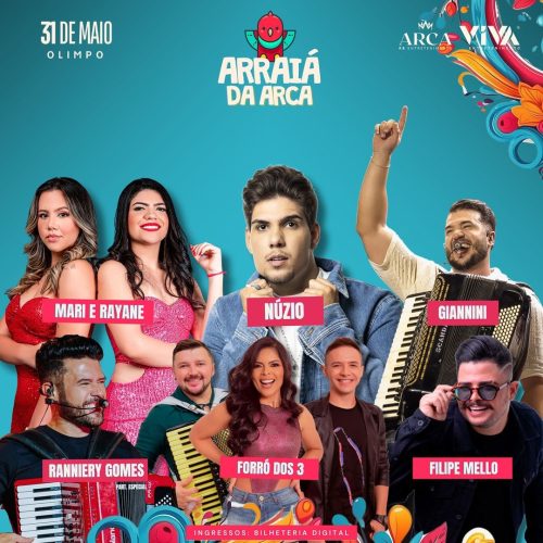 Arraiá da Arca promete muita animação sexta-feira (31) no Olimpo Recepções