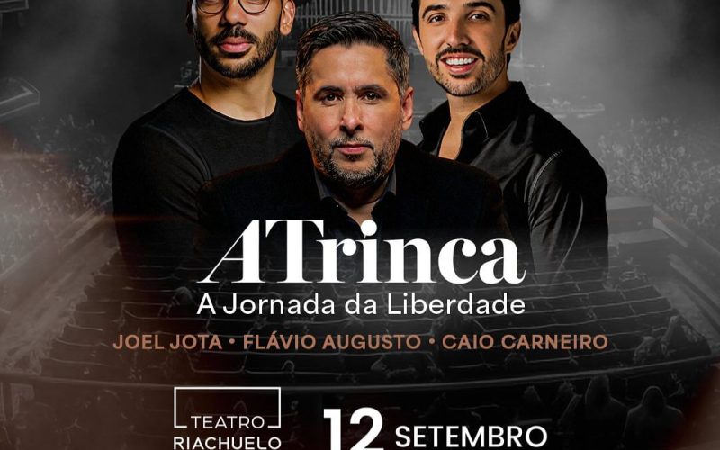 Natal recebe “A Trinca” com Flávio Augusto, Caio Carneiro e Joel Jota dia 12 de setembro