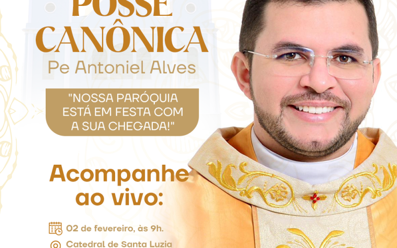 TCM retransmite posse canônica de Padre Antoniel Alves na Catedral de Santa Luzia