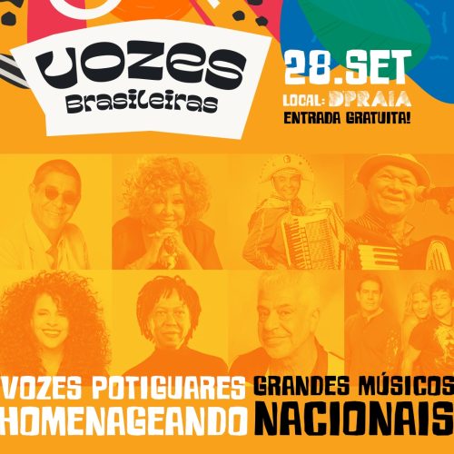 Festival Vozes Brasileiras traz artistas potiguares em tributo no dia 28 de setembro