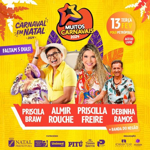 Muitos Carnavais promete muita animação na terça (13) no Carnaval de Natal