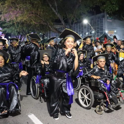 Acadêmicos do Morro levou a inclusão ao desfile das escolas de samba de Natal