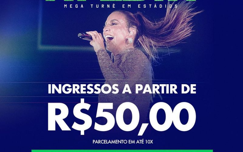 Com ingressos a partir de R$ 50, Ivete Sangalo apresentará nova turnê em Natal