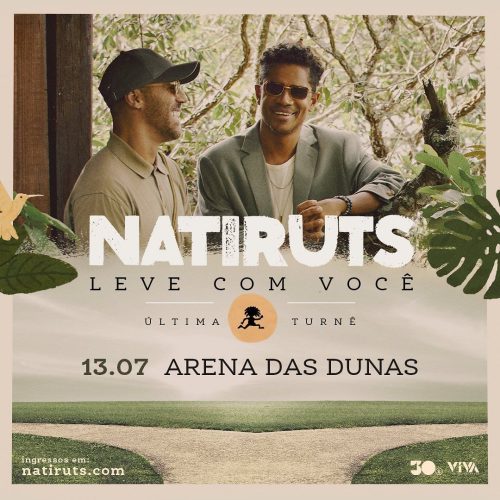 Despedida do Natiruts em Natal tem ingressos à venda na loja Jorge Bischoff do Natal Shopping