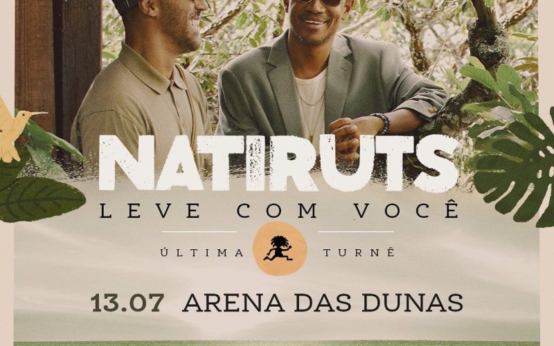Despedida do Natiruts em Natal tem ingressos à venda na loja Jorge Bischoff do Natal Shopping