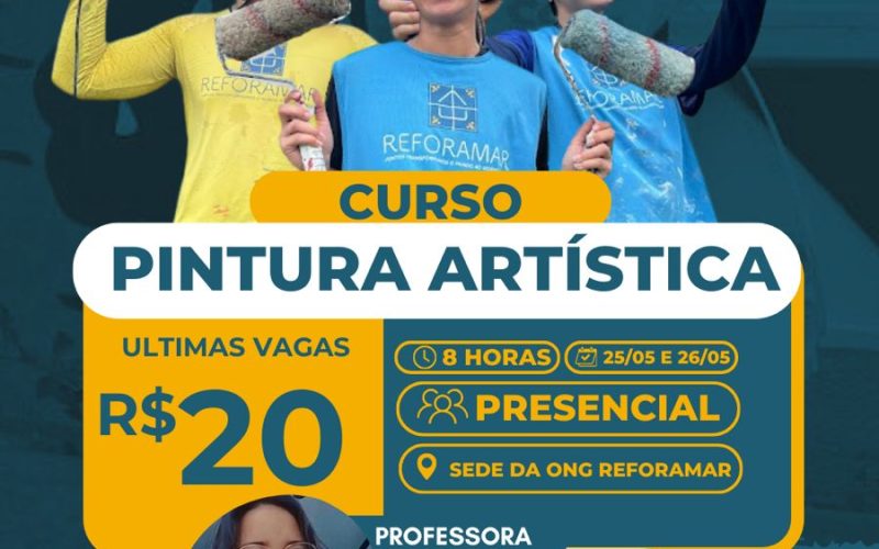 ONG ReforAMAR promove curso de pintura artística neste fim de semana