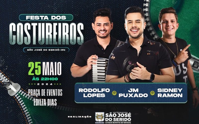 Tradicional Festa dos Costureiros acontece neste sábado (25) em São José do Seridó