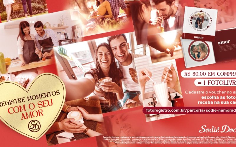 Sodiê Doces e Fotoregistro se unem no Dia dos Namorados e promovem ação especial!