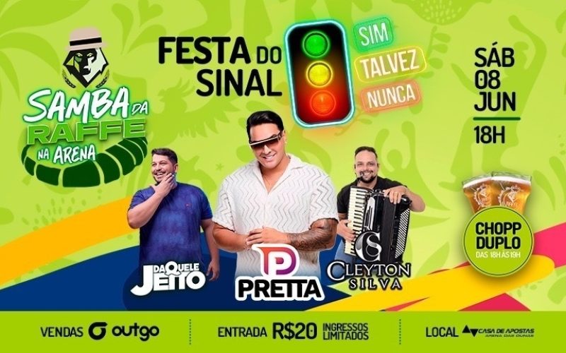 Cervejaria Raffe realiza “Festa do Sinal”, neste sábado (8) na Arena das Dunas