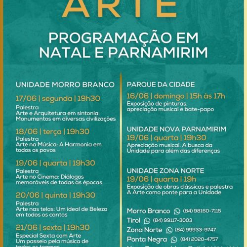 Nova Acrópole une Cultura e Filosofia na programação da Semana da Arte no RN