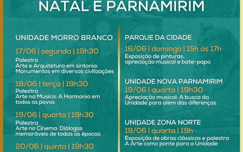 Nova Acrópole une Cultura e Filosofia na programação da Semana da Arte no RN