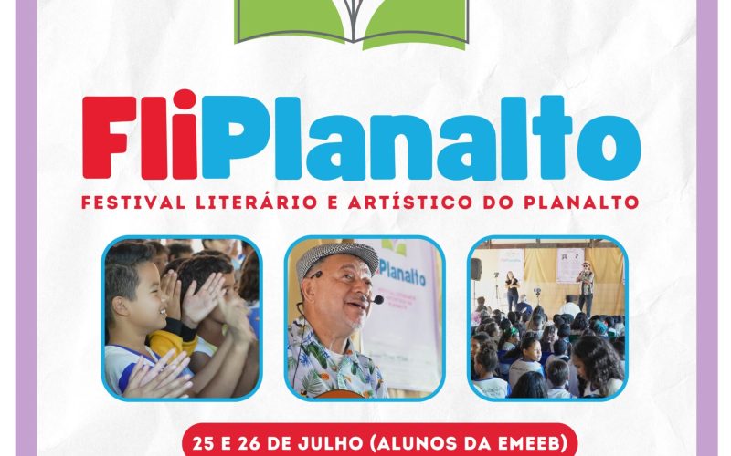 Festival Literário leva educação e arte para estudantes de escola pública do bairro Planalto