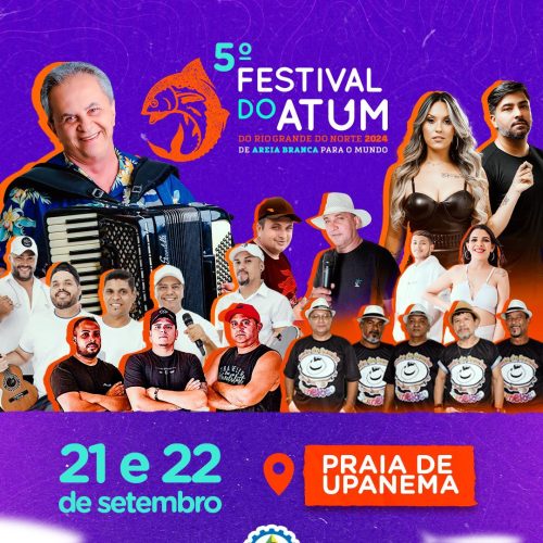 5º Festival do Atum do RN começa dia 21 em Areia Branca; Banda Seu Desejo tá confirmada