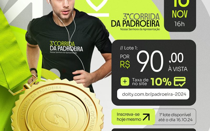 3ª Corrida da padroeira de Natal está com inscrições abertas; Saiba como participar
