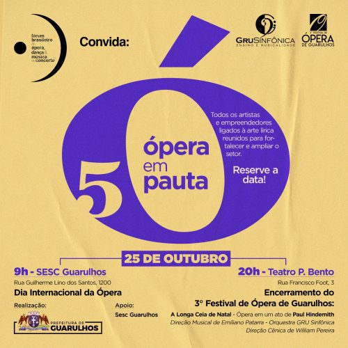 MAPA Realizações Culturais participa da 5º Ópera em Pauta