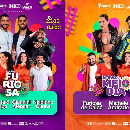 Bloco da Furiosa e Bloco Frevo do Meio Dia prometem agitar o Carnaval de Caicó 2025