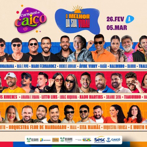 Programação do Carnaval de Caicó 2025 será lançado oficialmente em Natal nesta terça (18)