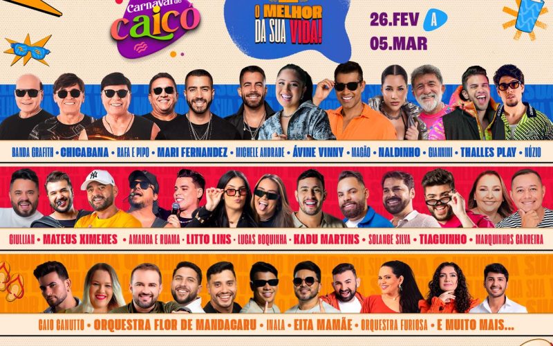Programação do Carnaval de Caicó 2025 será lançado oficialmente em Natal nesta terça (18)
