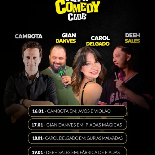 Cambota e Carol Delgado agitam final de semana no Natal Comedy Club