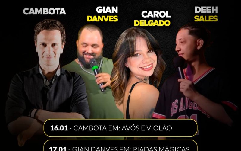 Cambota e Carol Delgado agitam final de semana no Natal Comedy Club