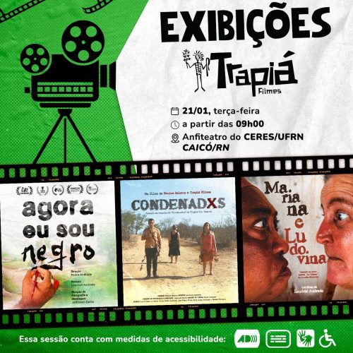 Trapiá promove exibição de três filmes em instituições de Caicó; Saiba os locais