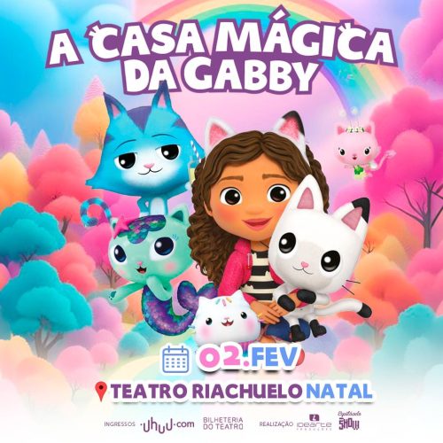 “A Casa Mágica da Gabby” acontece no dia 2 de fevereiro no Teatro Riachuelo