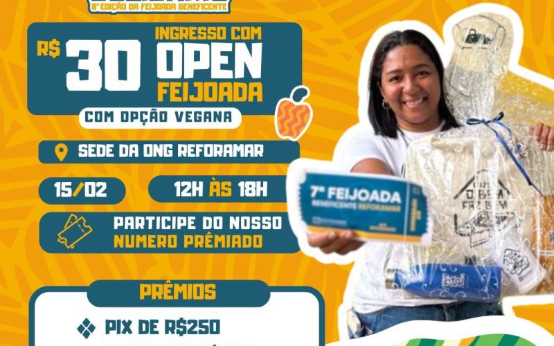 Carnaval Solidário da Reforamar vai ter open de feijoada e muito axé no dia 15 de fevereiro
