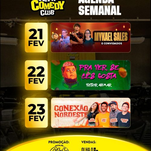 Natal Comedy Club tem programação variada de humor de sexta a domingo; Confira