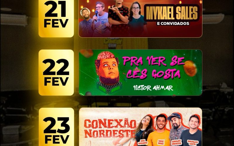 Natal Comedy Club tem programação variada de humor de sexta a domingo; Confira