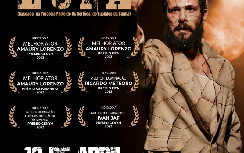 Monólogo “A Luta”, com Amaury Lorenzo, chega ao Teatro Riachuelo pela primeira vez