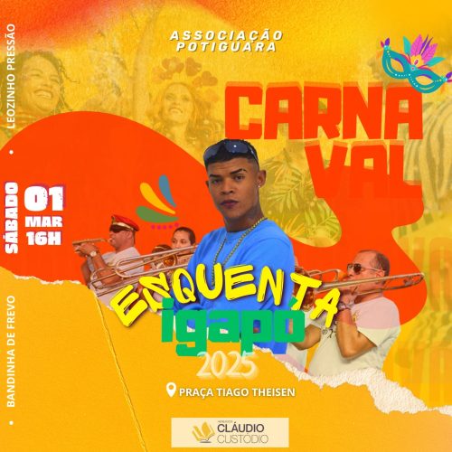 Sábado é dia de carnaval na Praça de Igapó com frevo e show de Léozinho Pressão