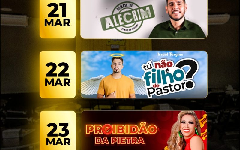 Natal Comedy Club recebe Israel Targino, Daniel Martins e Pietra Ferrari neste final de semana
