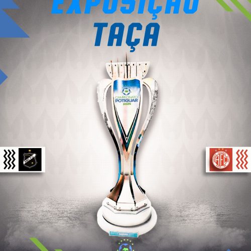Troféu do Campeonato Potiguar 2025 em exposição no Natal Shopping nesta sexta (28)