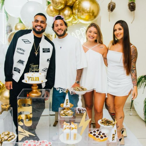 Cantor Yan, sucesso do pagode, reúne famosos em festa de aniversário no Rio de Janeiro