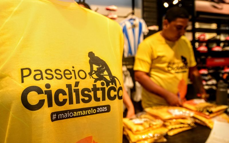Entrega das camisetas do Passeio Ciclístico Maio Amarelo segue até esta quarta (30) em Mossoró