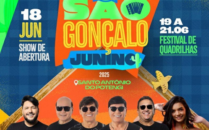 Festival São Gonçalo Junino 2025 começa dia 18 de junho com grandes atrações