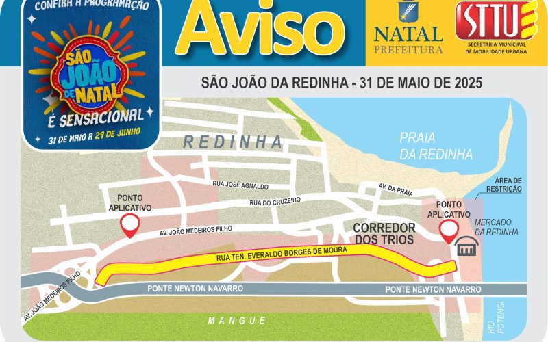 STTU define operação especial de trânsito para cobrir o São João de Natal