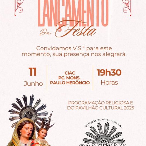 Programação da Festa de Sant’Ana 2025 em Currais Novos vai ser lançada hoje (11)