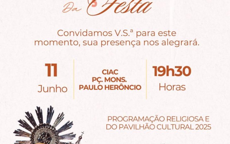 Programação da Festa de Sant’Ana 2025 em Currais Novos vai ser lançada hoje (11)