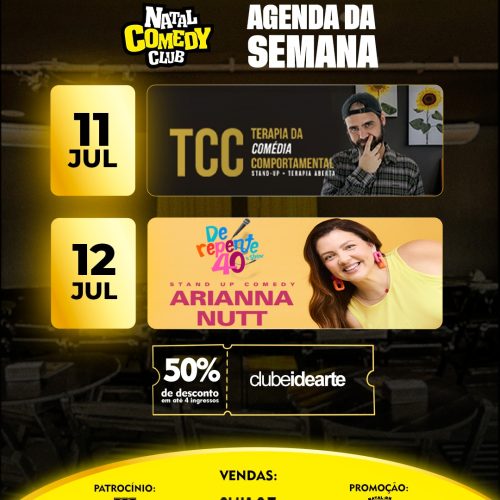 Arianna Nutt e Davi Villa Real agitam o final de semana no Natal Comedy Club