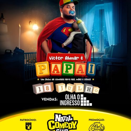 Victor Ahmar apresenta show inédito sobre paternidade no Natal Comedy Club nesta sexta