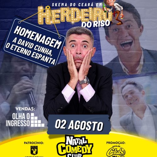 Humorista Skema homenageia o eterno Espanta no Natal Comedy Club neste sábado (02)